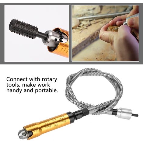 Arbre flexible 6mm pour perceuse, outil rotatif avec mandrin 0.5-6.5mm et poignée (1/5)