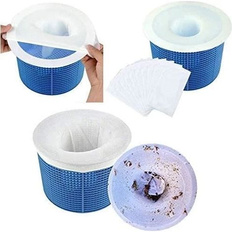Lot de 10 chaussettes de skimmer de piscine, filtre en nylon, filtre de piscine, skimmer de surface pour piscines (1/4)