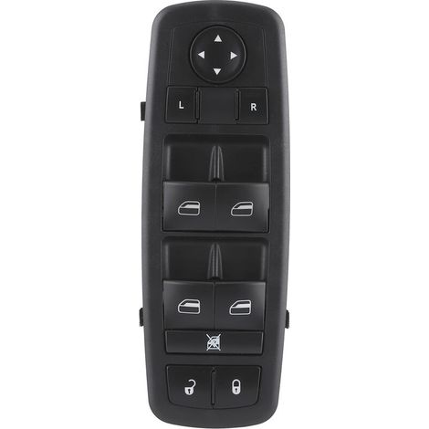 Jeffergarden Interrupteur de lève-vitre électrique avant gauche 68039999AA, bouton noir mat compatible avec Dodge Grand Caravan/Journey (1/5)