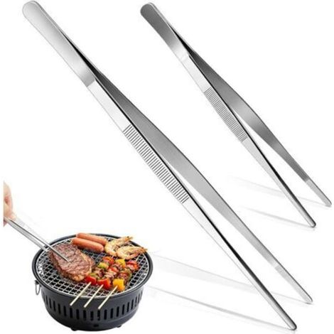 2 Pièces Pince Cuisine 30 cm et 20 cm, Pince Cuisine Inox Professionnel, Pince de Cuisine pour Cuisiner Griller et Cuire (1/4)