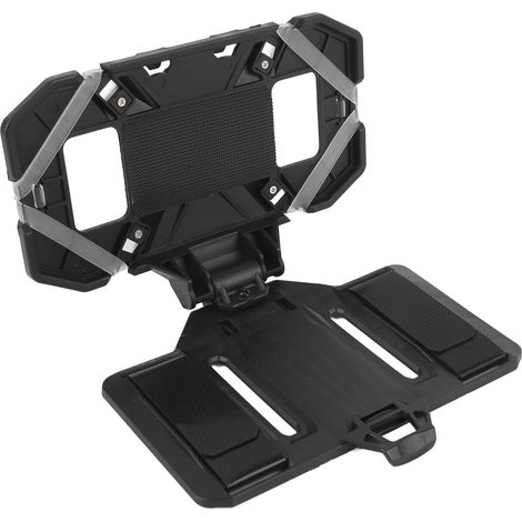 Accessoires pour gilet porte-plaques : support de téléphone avec fixation pectorale pour écrans de 4,7 à 6,7 pouces, pliable, idéal pour les activités de plein air (noir). (1/5)