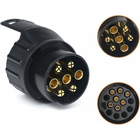 Adattatore per spina rimorchio 7/13, connettore da 7 a 13 pin, spina per gancio di traino da 7 poli a 13 pin per rimorchio auto, trattore, roulotte, portabici. (1/4)