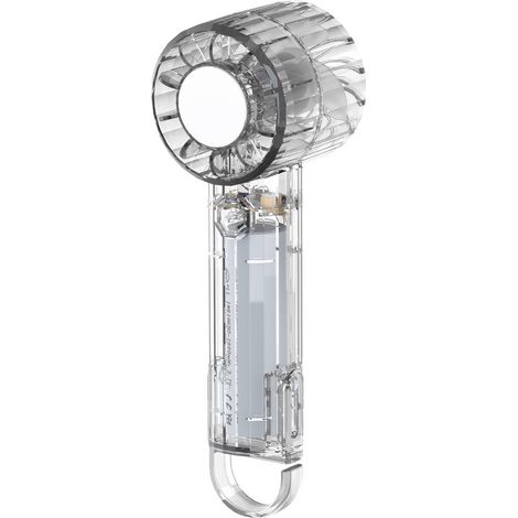 Mini ventilateur à main portable avec crochet de suspension, USB rechargeable, pour voyage, camping, randonnée et plage (1/5)