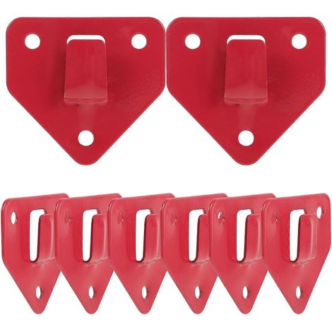 crochets muraux pour extincteur, support de fixation robuste pour extincteur (rouge)-6.20X6.20X0.80CM-Red