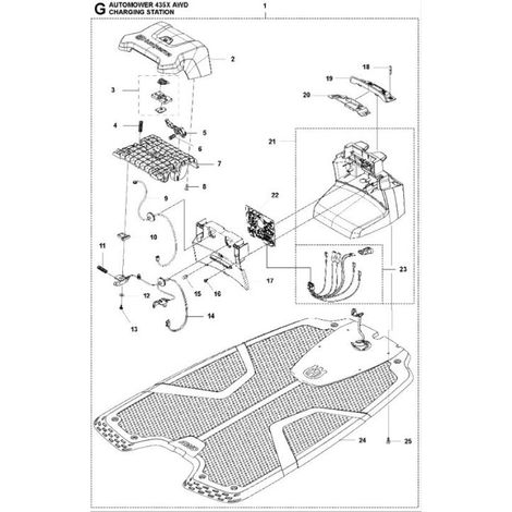 Husqvarna – Station de charge AM 595310103 – Compatible tondeuses 435X AWD et 535 AWD – Rechargement efficace pour fonctionnement optimal