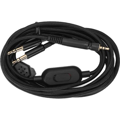 Câble stéréo 2m pour casque gaming, son haute qualité et réglable, parfait pour musique et jeux (1/5)