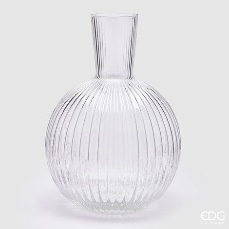 EDG Enzo De Gasperi Vaso Ampolla H 48 Cm D 34 Cm Natural Trasparente