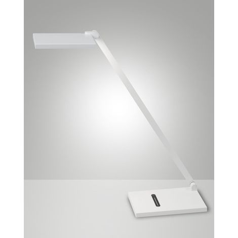 Lampe De Table Led Intégrée Zermatt 10 W, Température De Couleur 3000 K/4000 K, Variateur Tactile, Cadre En Métal Blanc Et Méthacrylate - Ip20 (1/2)