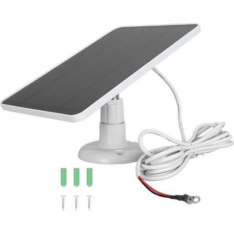 Cargador de cámara con panel solar de 10 W para timbre con video, cargador de panel solar para Nest, timbre Google, cámara 2K, timbre con video bidireccional, timbre tridireccional (CSP4W-OW) (1/5)