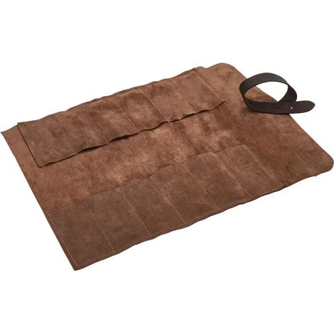 Kirschen 14-212062 Borsa a rotolo in pelle vuota con 12 scomparti per scalpelli e strumenti di intaglio colore Nero