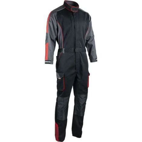 Tuta da lavoro riflettente RACER - Nero/Grigio S - 2 (1/3)