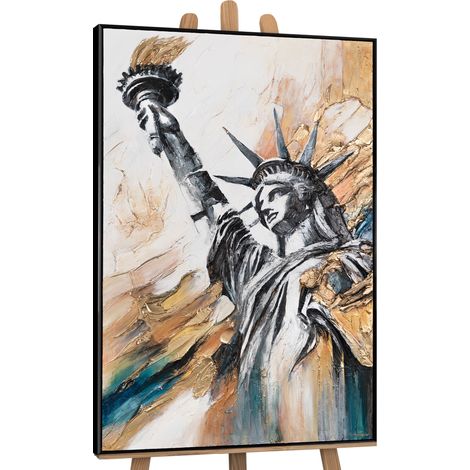 Gemälde Licht der Freiheit Rahmen Schwarz 120x80 cm (1/5)