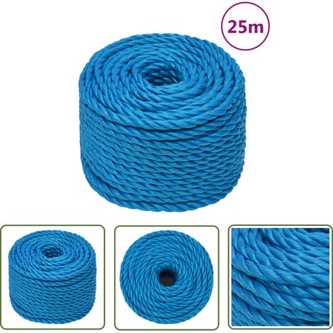 The Living Store Arbeitsseil Blau 12 mm 25 m Polypropylen - Arbeiten Seil - Baumaterialien - Polyester Seil - Hochfestes Seil - Tragkraft (1/5)