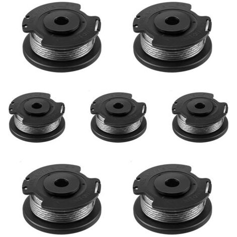 Bobine de rechange pour Bosch ART 23 SL/ART 26 SL/ART 2300/ART 23-28/ART EASY (F016800569/F016800385) pour tondeuses à gazon Bosch avec 1 capuchon (F016F04557) 7 pièces (1/5)