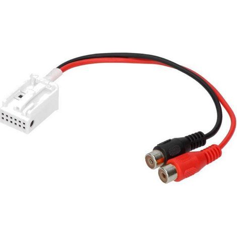 Adnauto – Adaptateur RCA AUXPG3 pour autoradio d'origine RD4 – Compatible Citroën et Peugeot – Entrée auxiliaire audio