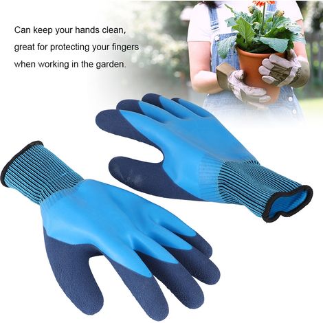 Gartenhandschuhe [Latex] [Rutschfest] [Schutz] [2 Paar] [Größe 25 cm] (1/5)