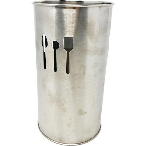 Portaposate in acciaio contenitore per posate scolaposate porta utensili da cucina (1/3)