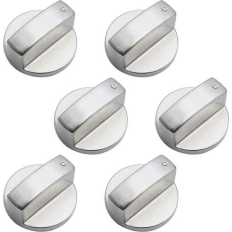 6 Pièces Boutons de Commande Universels en Métal Bouton Cuisinière à Gaz 6mm boutons de contrôle universels bouton de poêle pour-Ywey (1/4)