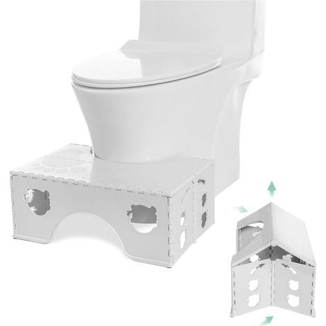 Tabouret de toilette pliable - Tabouret physiologique de salle de bain pour adultes et enfants - Marche pied toilette enfant (1/5)