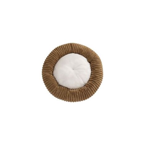 Panier pour chien en forme de donut – confortable et doux – panier pour animaux – tissu – Khaki (1/5)