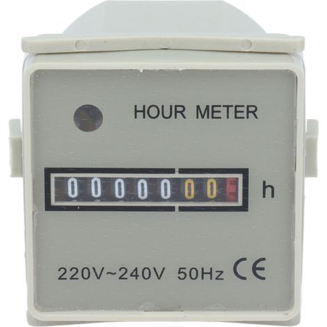 Compteur horaire mécanique HM2/UWZ48 – Tension 220-240V – Puissance 0,3W – Plage de temporisation 0-99999,99H – Installation intégrée (1/5)