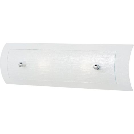 Wandlampe Wandleuchte Flurlampe IP44 LED Badleuchte Glas chrom 2 flammig B 45 cm (1/5)