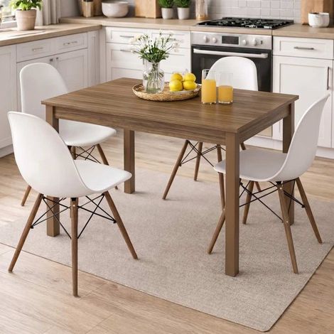 Tavolo Allungabile Firenze 110x70 cm Noce Naturale Made in Italy