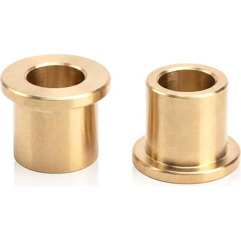 2 Pièces Bride Roulement Manchon 8x12x12 mm,Laiton Douille Auto Lubrifiant Bagues,Bride Manchon Roulement Fritté pour Industriel Équipement Machines et Outils (1/5)
