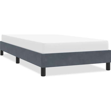 Bettgestell ohne Matratze Dunkelgrau 80x220 cm Samt