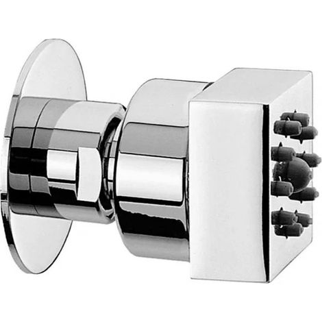 Soffione Laterale Cubico in Ottone Cromato 1/2 1 Getto Bossini