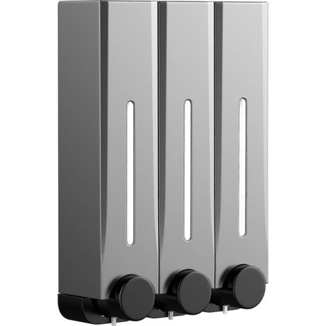 Distributeur savon mural avec réservoir gris (1/5)