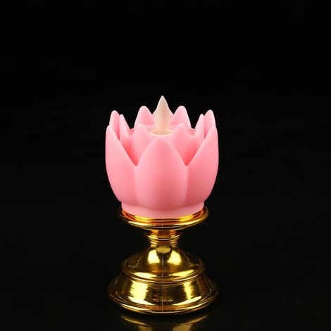 Lampe Lotus LED Rose - Lumière Douce Naturelle Multicolore, Durable et Sans Odeur pour Chambre, Bureau ou Salon (1/5)
