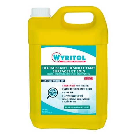 Dégraissant désinfectant surfaces et sols - Bidon 5 litres (1/5)