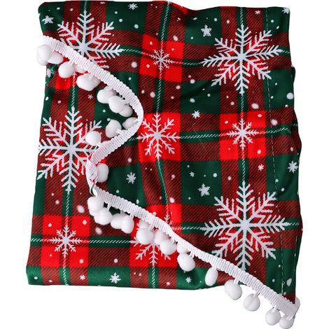 Rideau de cuisine sapin de Noël, cantonnière hivernale pour la maison, café, salle de bain, rouge, blanc, vert (1/5)