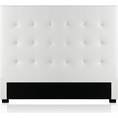 Tête de lit capitonnée Premium 140cm Blanc (1/2)