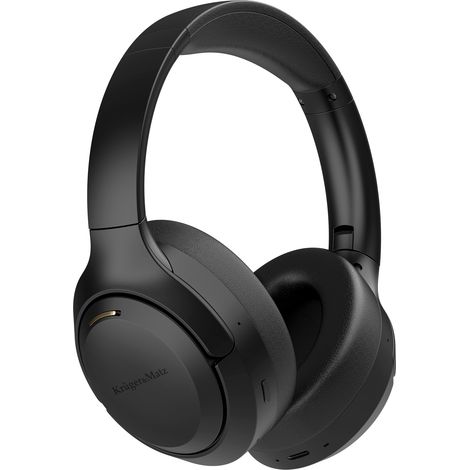 Cuffie wireless on-ear Kruger&Matz F8A con cancellazione attiva del rumore, nere. (1/5)