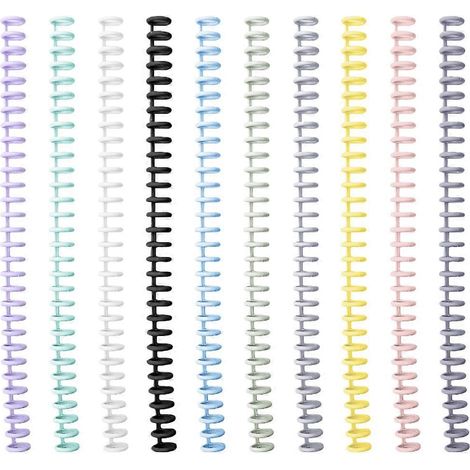 10 spirales de reliure pour feuilles mobiles, anneaux de reliure détachables.-30X1.2CM