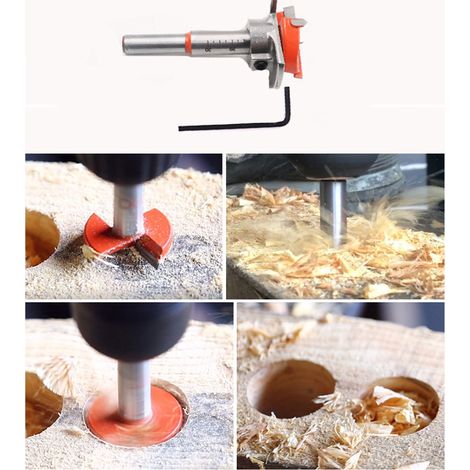 Kit de perçage pour charnières cachées ABS avec guide réglable 35mm (1/5)