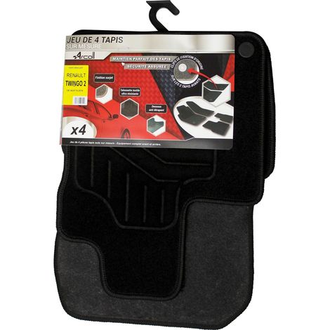 ARCOLL - 4 tapis Renault Twingo 2 de 03/2007 à 08/2014 - Ce produit de marque ARCOLL est neuf.