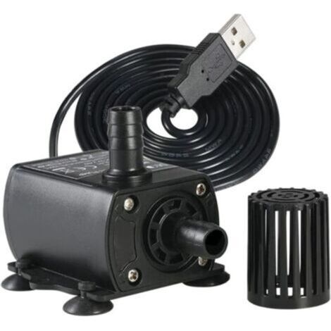BARKBUSTERS Pompe Aquarium, Pompe a Eau Aquarium, Pompe Submersible Silencieuse, Mini Pompe a Eau Filtres, Pompe Bassin Mini Fontaine, Aquarium Filtration Accessoires USB Automatique Silencieux DC 5V  (1/4)