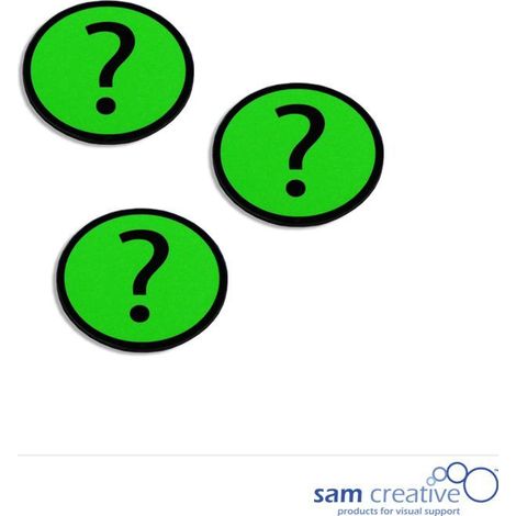 Magnetisch Symbool Vraagteken 3x3 cm groen