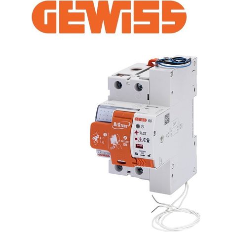 Restart Gewiss D4817R interruttore differenziale a riarmo automatico EX 94817R (1/4)