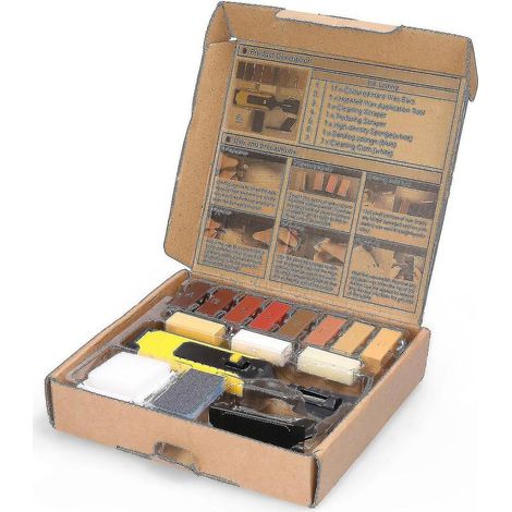 Kit de Réparation pour Parquet Stratifié, Outils Multifonctions pour Réparer Rayures sur Plancher de Bois (1/2)