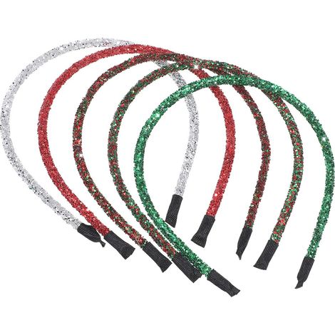 Conjunto de 5 tocados navideños de lentejuelas para fiestas de disfraces. (1/5)