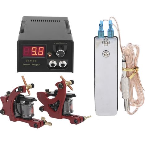 Kit complet pour machine à tatouer, alimentation, aiguilles et outils inclus (prise 90-250 V UK). (1/5)