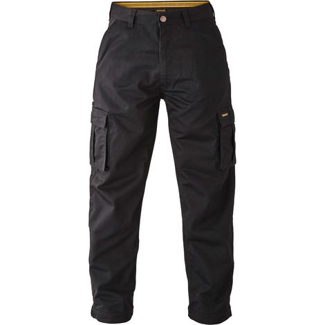 Stanley – Pantalon de travail Michigan noir – Taille 44 – Entrejambe renforcé – 65% polyester, 35% coton – 6 poches fonctionnelles
