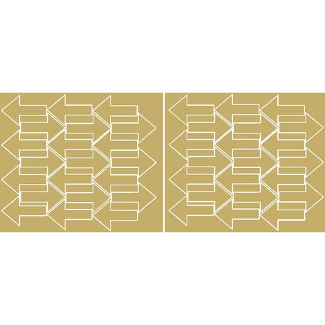 Pfeilaufkleber 7x4,5cm 42 Stück goldglänzende Aufkleber