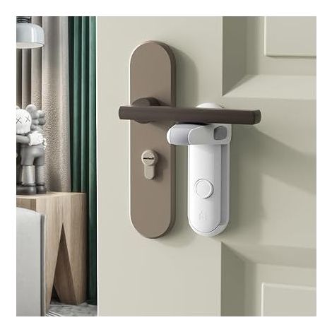 Verrou de levier de porte serrure de poignée de porte Blanc (1/5)