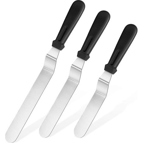 Set da pasticceria da 3 pezzi: coltello per glassa, spatola per torte, spatola per dolci, raschietto per impasto, spatola per torte. Confezione lavabile in lavastoviglie. (1/5)