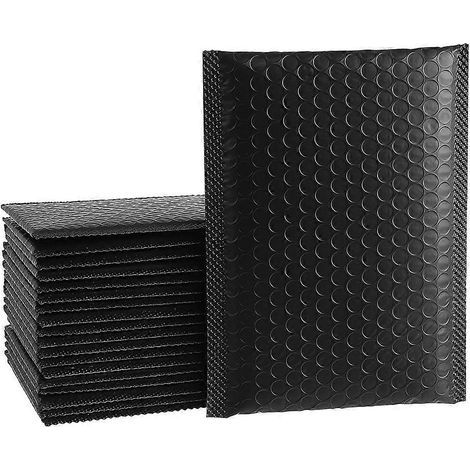 50 selbstklebende Luftpolsterumschläge für den Versand – 18 x 12 cm – Schwarz (1/4)